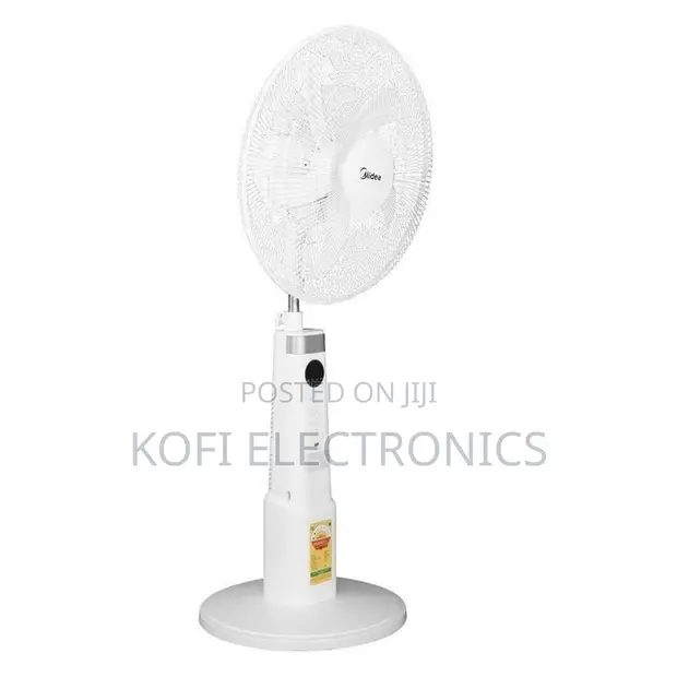 Midea 18" Rechargeable Fan - 5 Blades, White - 1
