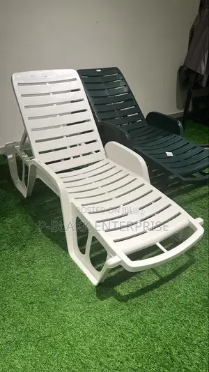 Adjustable Swimming Pool Chair - Durable White Sun Lounger