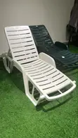 Adjustable Swimming Pool Chair - Durable White Sun Lounger - 1