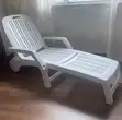 Adjustable Swimming Pool Chair - Durable White Sun Lounger - 2
