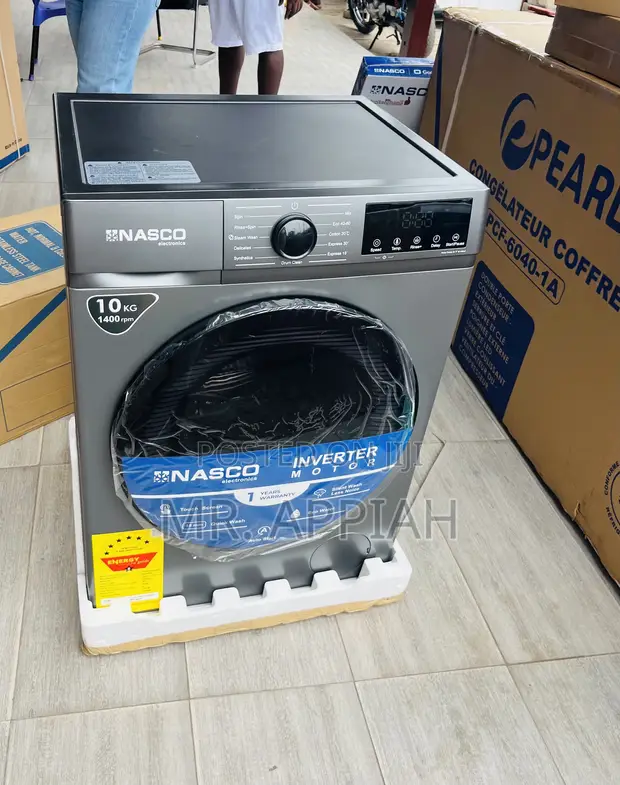 Brand New Nasco 10kg Front Load Washing Machine - 1