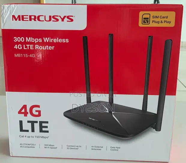 Mercusys MB115-4G 300 Mbps Wireless N 4G LTE Router - 1