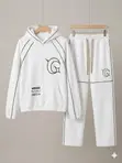 Men's Graphic Hoodie Tracksuit Set - 2-Piece - 1