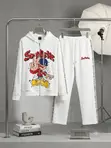 Men's Graphic Hoodie Tracksuit Set - 2-Piece - 3