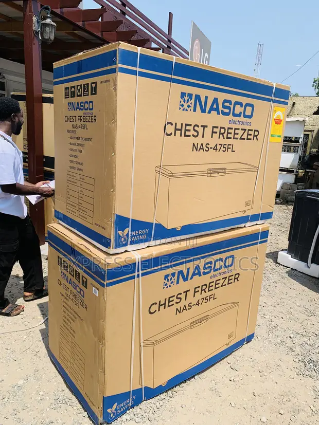 Brand New Nasco 400L Chest Freezer - Black (NAS-475FL-B) - 1