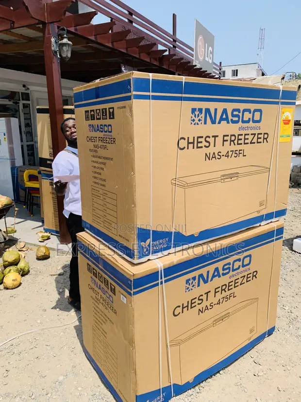 New Nasco 400L Chest Freezer - Black (NAS-475FL-B) - 1