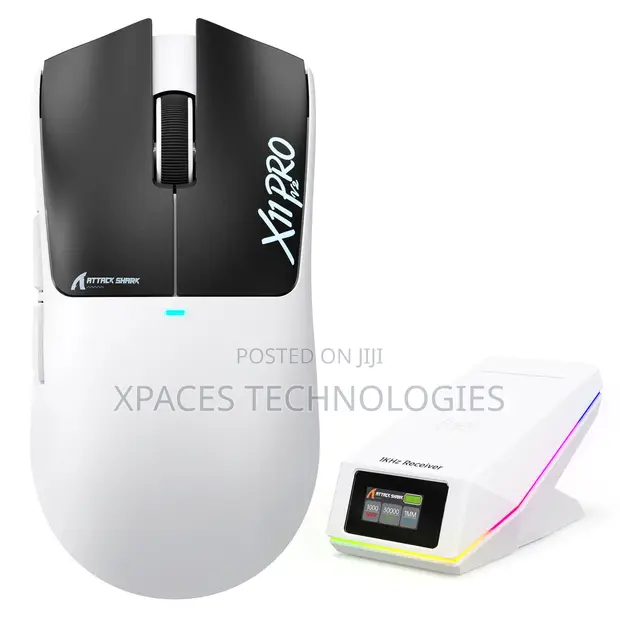 Attack Shark X11 Pro V2 Wireless Gaming Mouse + Display Charging Dock - 1