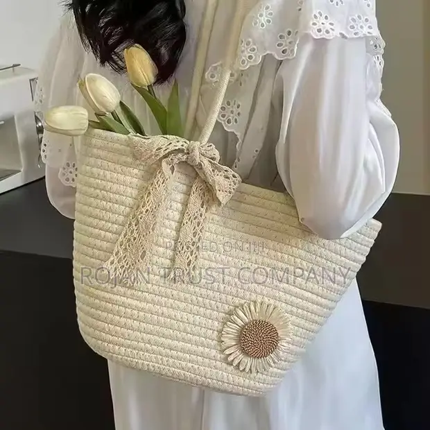 New Hand-Woven Cotton Tote Bag - 1