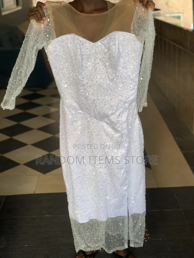 Corset Lace Dress - White, UK 12/14/16 - 1