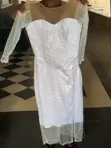 Corset Lace Dress - White, UK 12/14/16 - 1