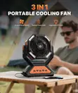 20000mAh Rechargeable Camping Fan with LED Light - 3