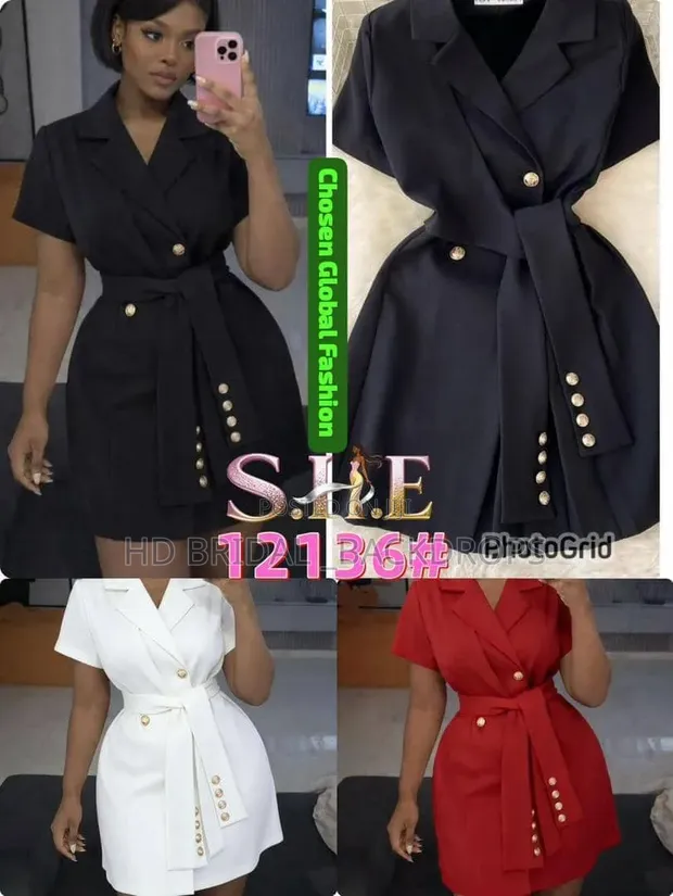 SHE Classic Dress - Red, XL - 1