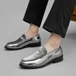 Italian Formal Loafers - Silver - 2