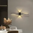 LED Wave Bedside Wall Lamp - 3-Color Dimmable - 1