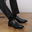 John Foster Executive Patent Black Double Strap Casual Loafer - 2