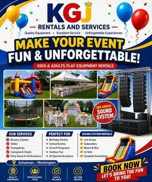 Kids and Adults Play Equipment Rentals