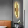 Gold 48CM Three-Color Light Minimalist Wall Lamp Acrylic Strip Light - 1