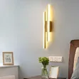Gold 48CM Three-Color Light Minimalist Wall Lamp Acrylic Strip Light - 2
