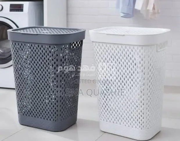 Modern Laundry Basket - White - 1