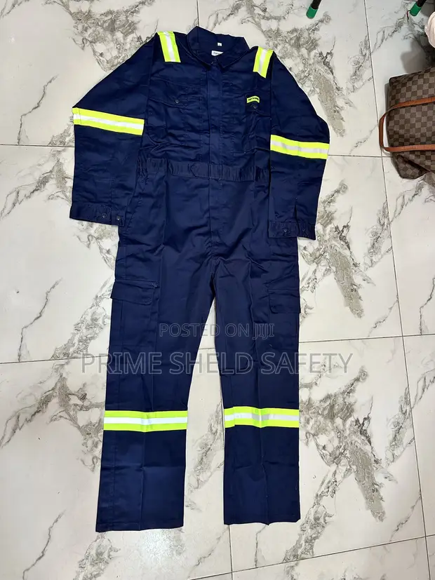 Navy Reflective Coverall - 1