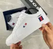 Tommy Hilfiger Low White Perforated Casual Sneakers - 1