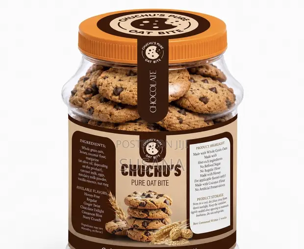 Chuchu's Pure Oat Bite: Sugar-Free, Flour-Free Oat Cookies - 1