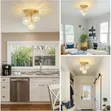 Modern Semi Flush Mount Crystal Ceiling Light - 2
