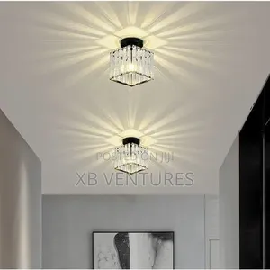 Crystal Glass LED Ceiling Light - Modern Nordic Design