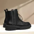 Women's Casual Platform Ankle Combat Boots - 2