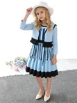 Girls Dresses with Long Sleeve Jacket (6-12 Years) - 5