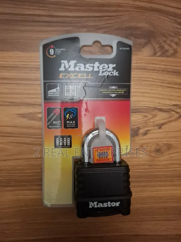 Master Lock Excell Heavy Duty Resettable Combination Padlock M178EURD - 1
