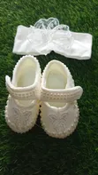 Baby Girls Christening Shoe with Headband - 3