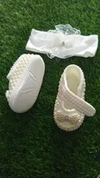 Baby Girls Christening Shoe with Headband - 4