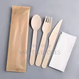 Disposable Wooden Cutlery Set (100 Sets)