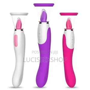 King 3-in-1 Wand Vibrator: Suction, Licking, Dildo