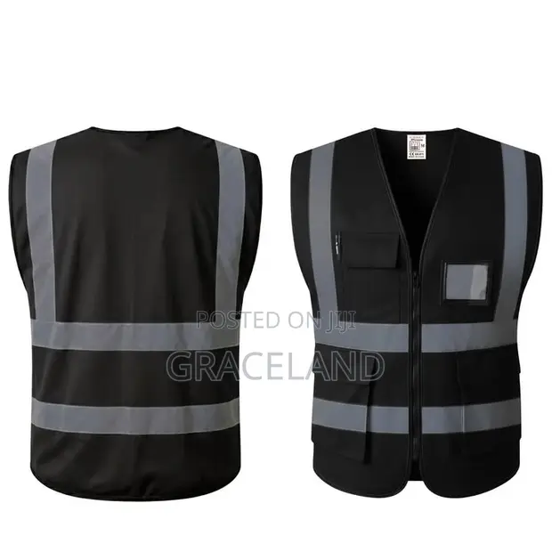 Original Construction Safety Reflector Vest - Black - 1