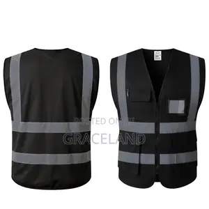 Original Construction Safety Reflector Vest - Black