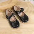 Mary Jane Toddler Leather Shoes - Black - 2