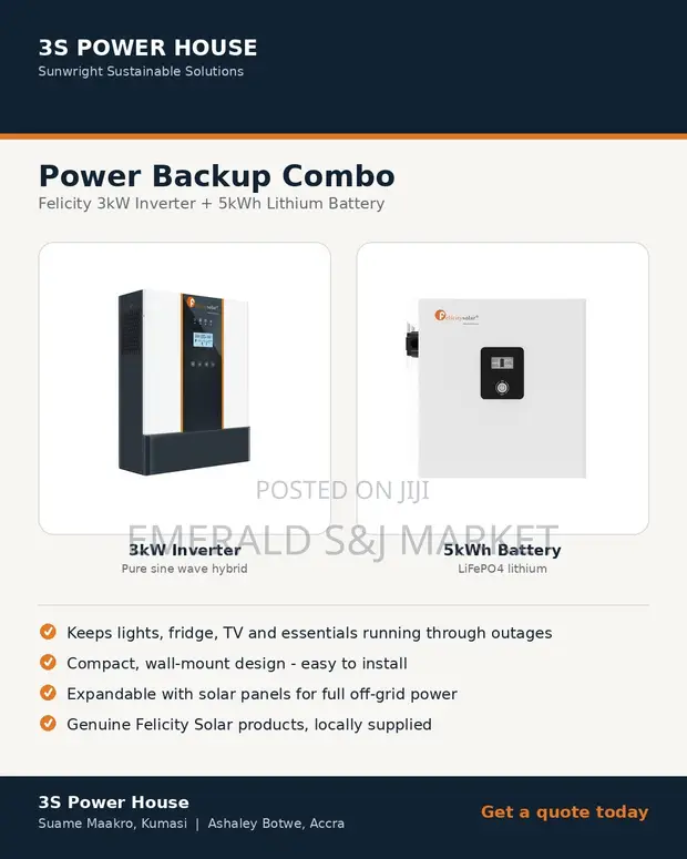 3kW Solar Backup System with 5kWh Lithium Battery - 1