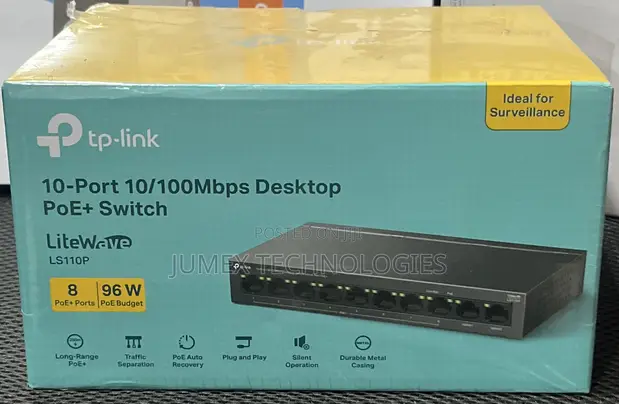 TP-Link 10-Port PoE+ Network Switch LS110P - 1