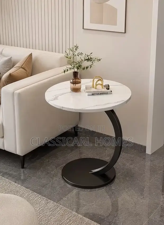 White Round Coffee Table - 1