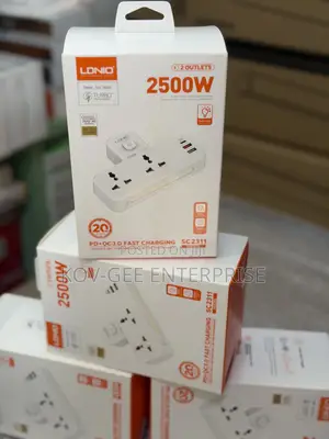 LDNIO SC2311 2-Outlet Portable Extension Socket with Night Lamp