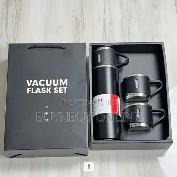 500ml Insulated Vacuum Flask with Extra Cups - 1