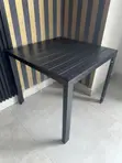 Orca Deco Black Metal Square Table with 4 Chairs - 1