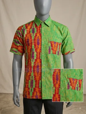 Men's Short Sleeve African Print Shirt