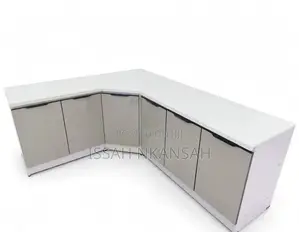 L Shape Kitchen Cabinet - White