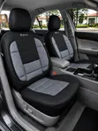 Deluxe Black Grey Fabric Seat Covers - Saloon Cars - 2