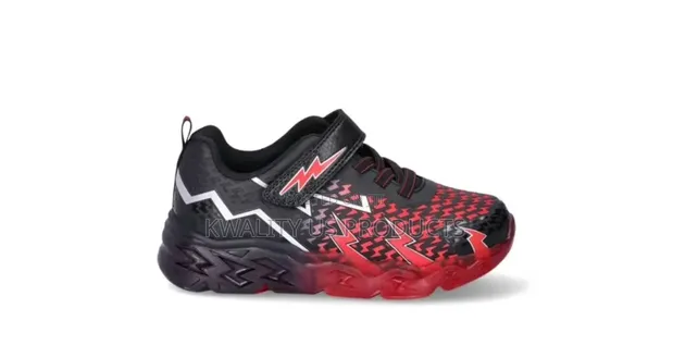 Athletic Works Boys Lightning Bolt Light-Up Sneakers - Size 33 - 1