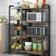 4-Tier Multipurpose Storage Rack - Black - 2