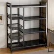 4-Tier Multipurpose Storage Rack - Black - 3